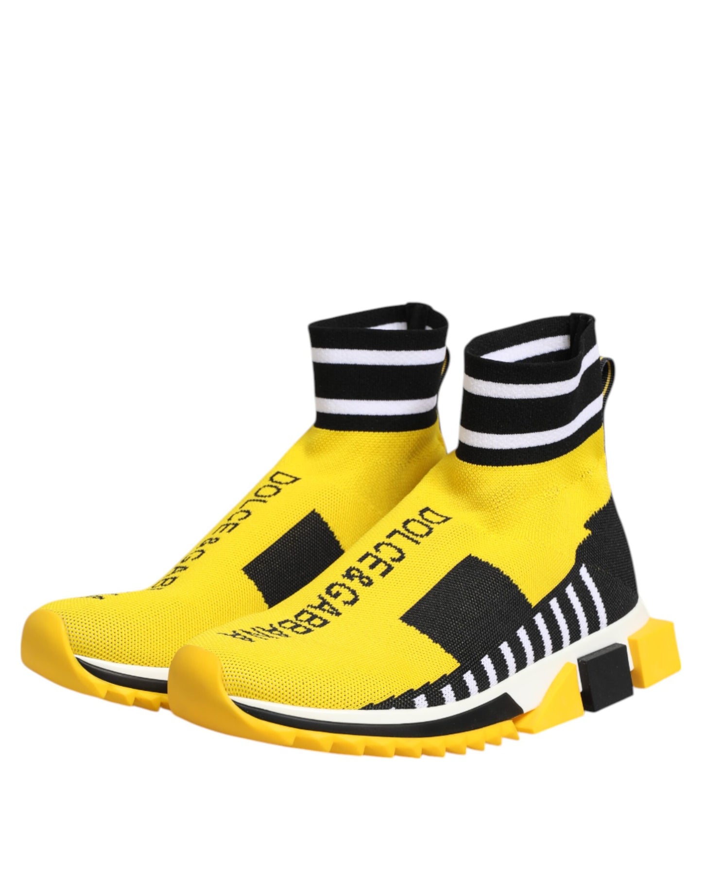 Gelb Schwarz Sorrento Socken Sneakers Schuhe