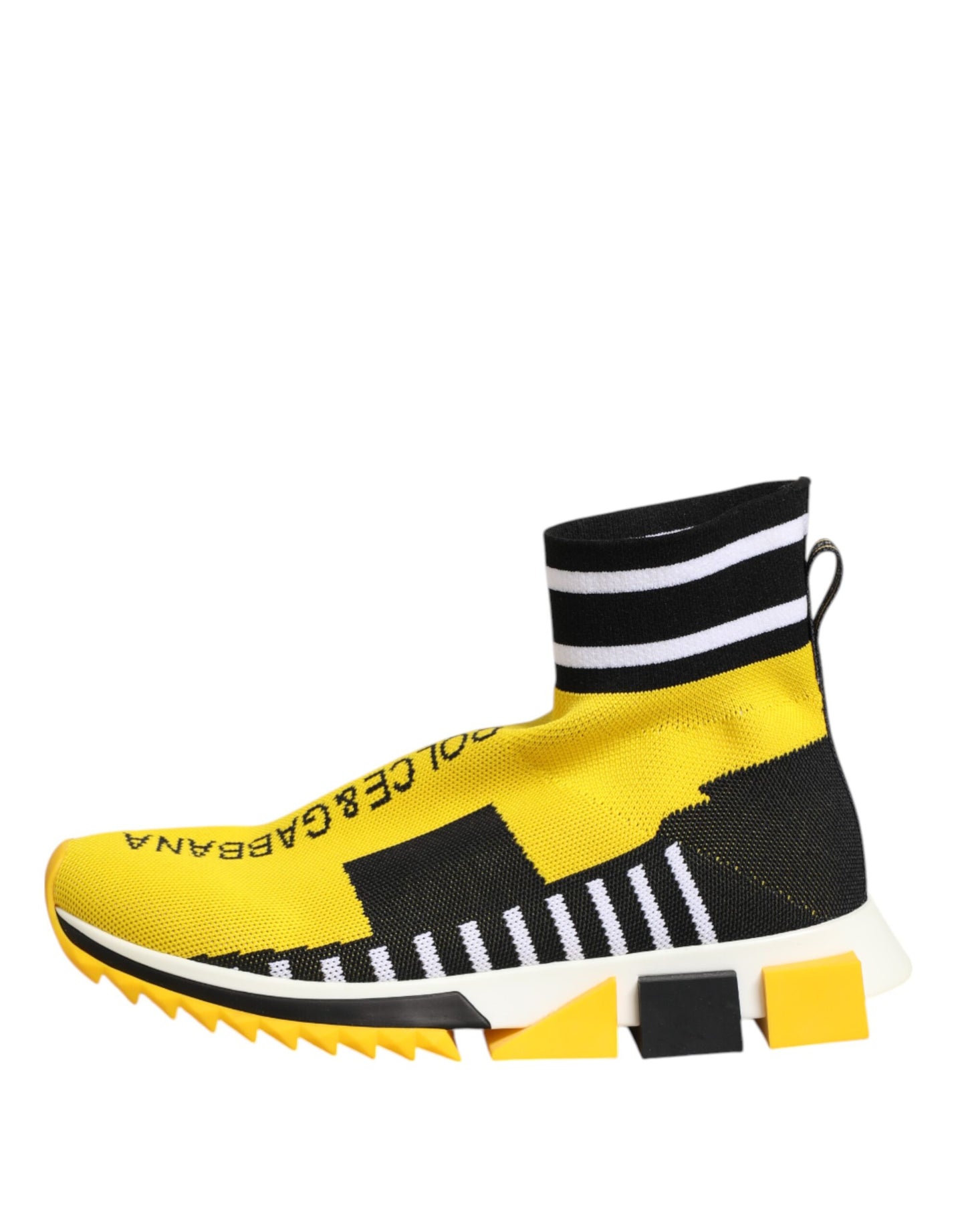 Gelb Schwarz Sorrento Socken Sneakers Schuhe