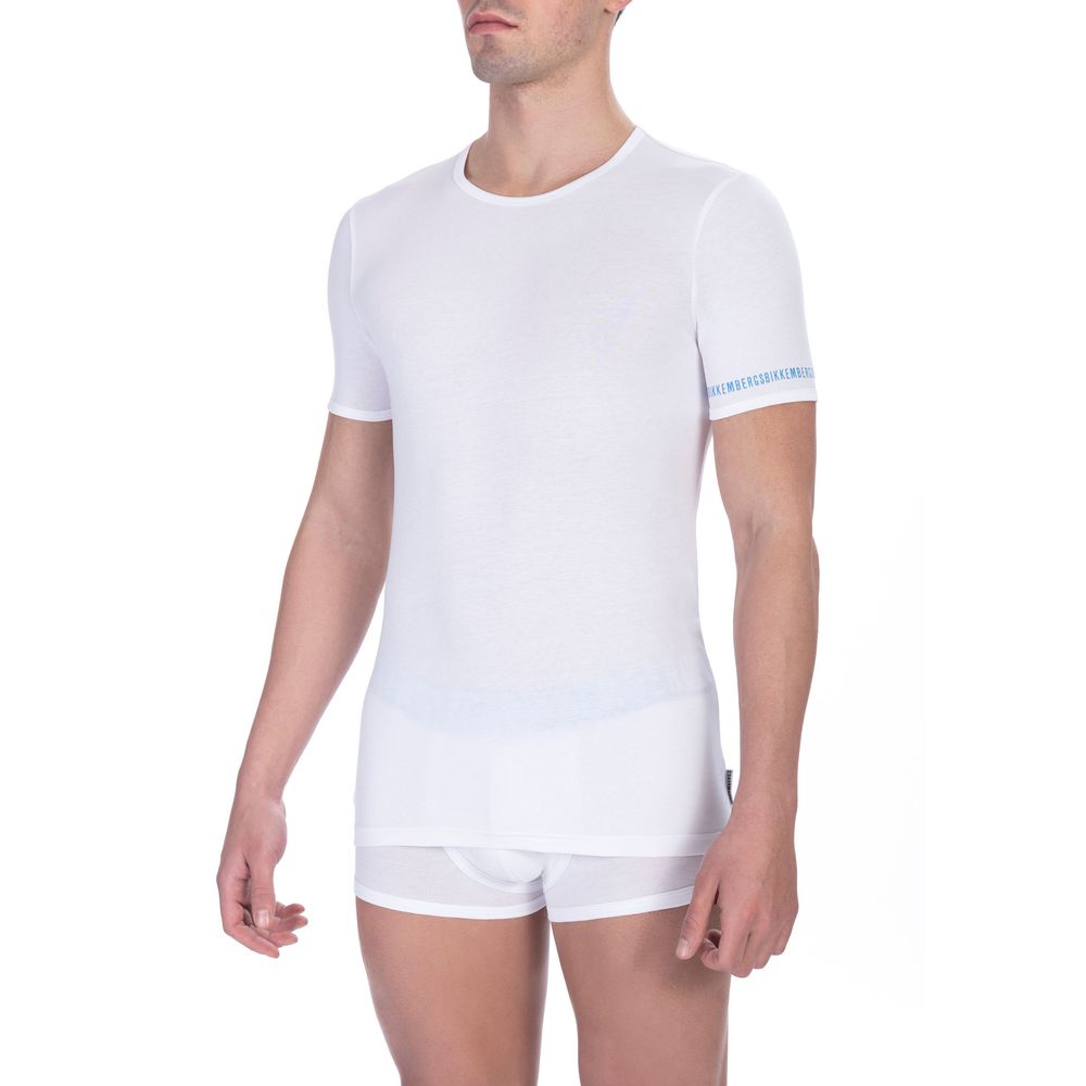 Weißes Herren-T-Shirt aus Baumwolle