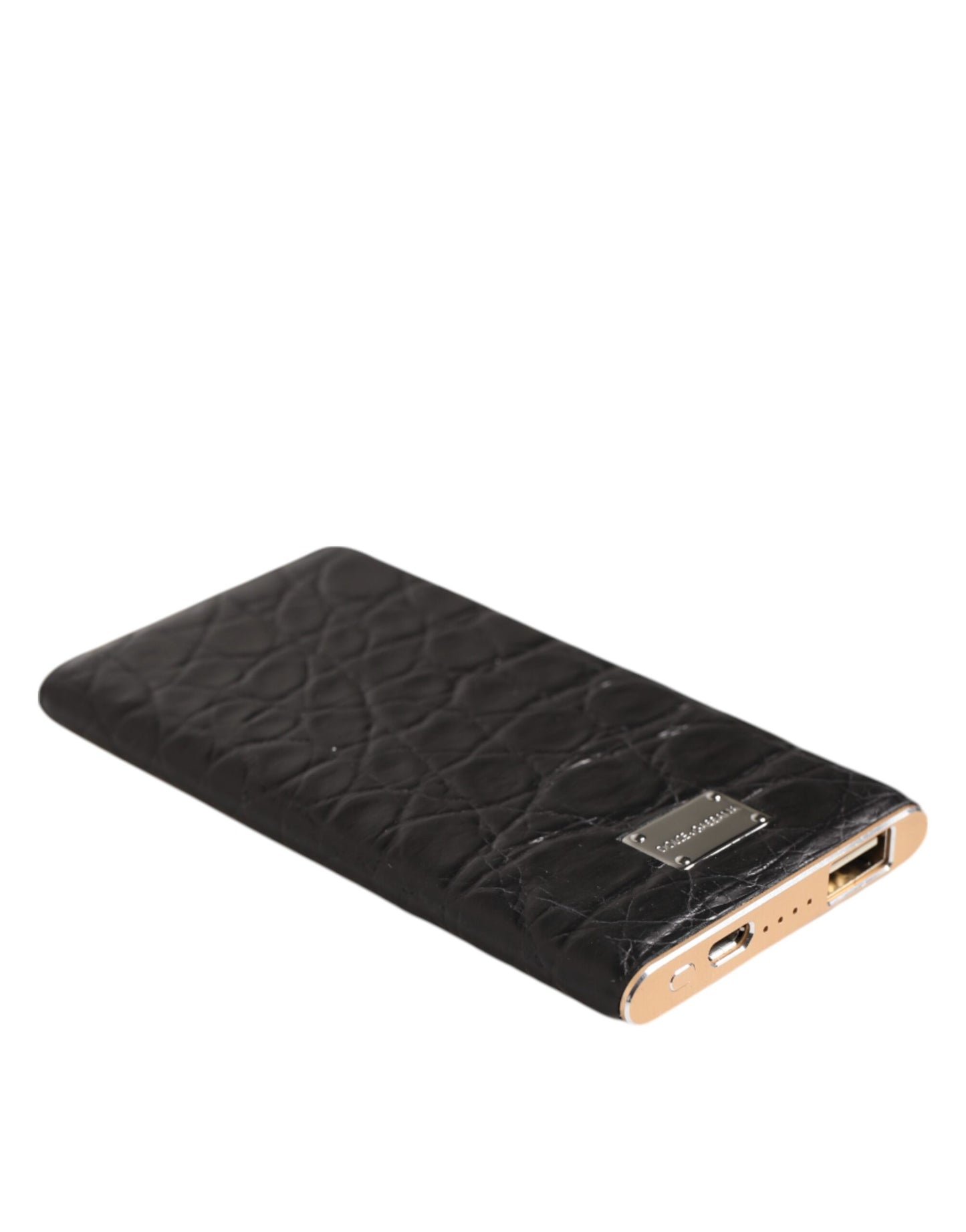 Schwarzes Leder Exotic Skin 3000mAh Power Bank Ladegerät USB