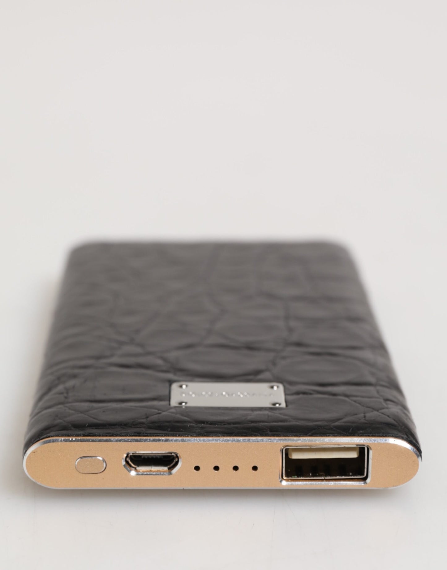 Schwarzes Leder Exotic Skin 3000mAh Power Bank Ladegerät USB