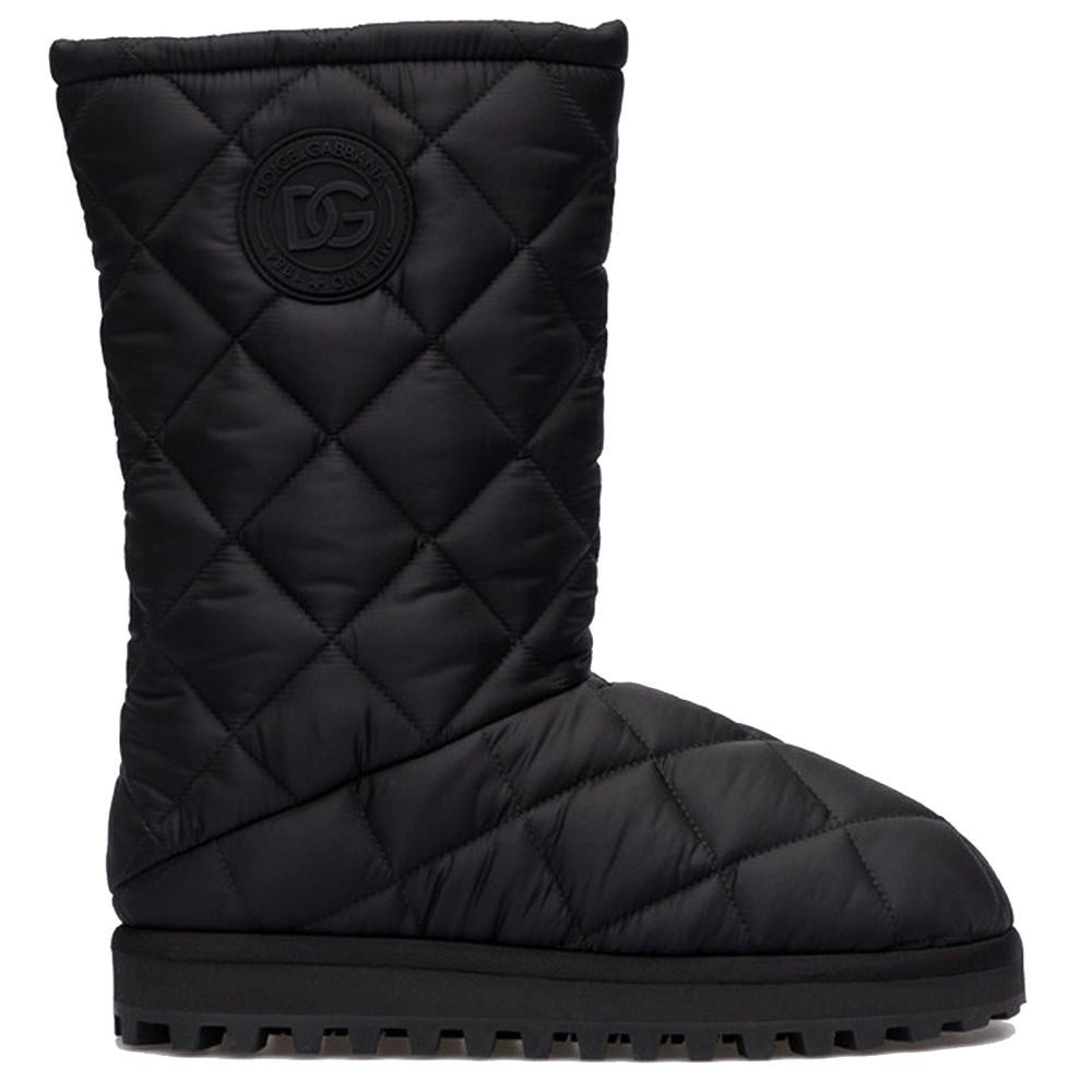 Schwarzer Nylon Herrenstiefel
