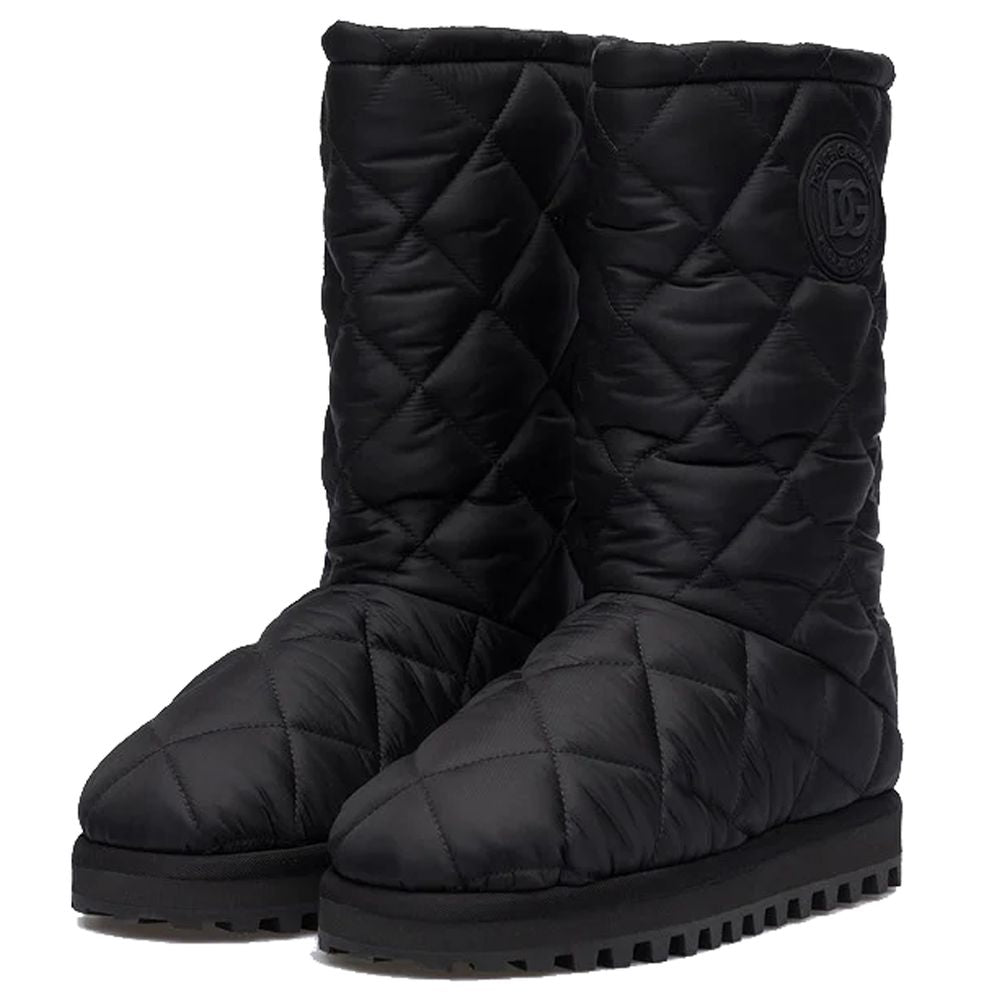 Schwarzer Nylon Herrenstiefel