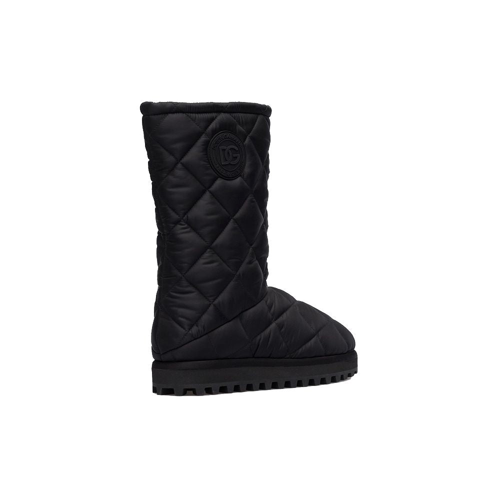 Schwarzer Nylon Herrenstiefel