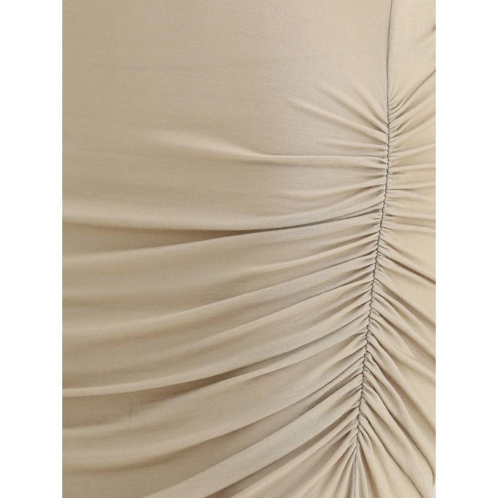 Drapiertes Midikleid