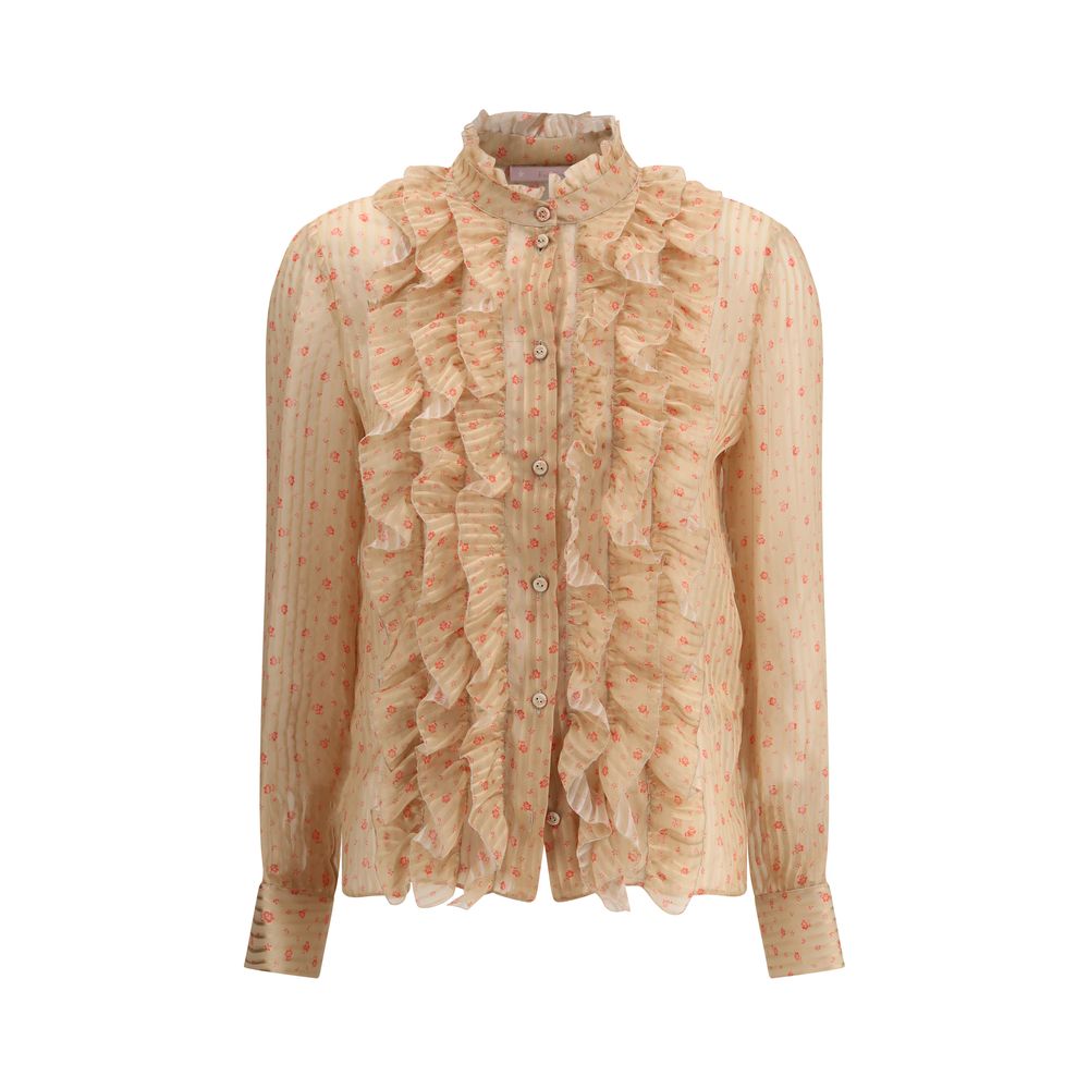 Rouches Seidenbluse