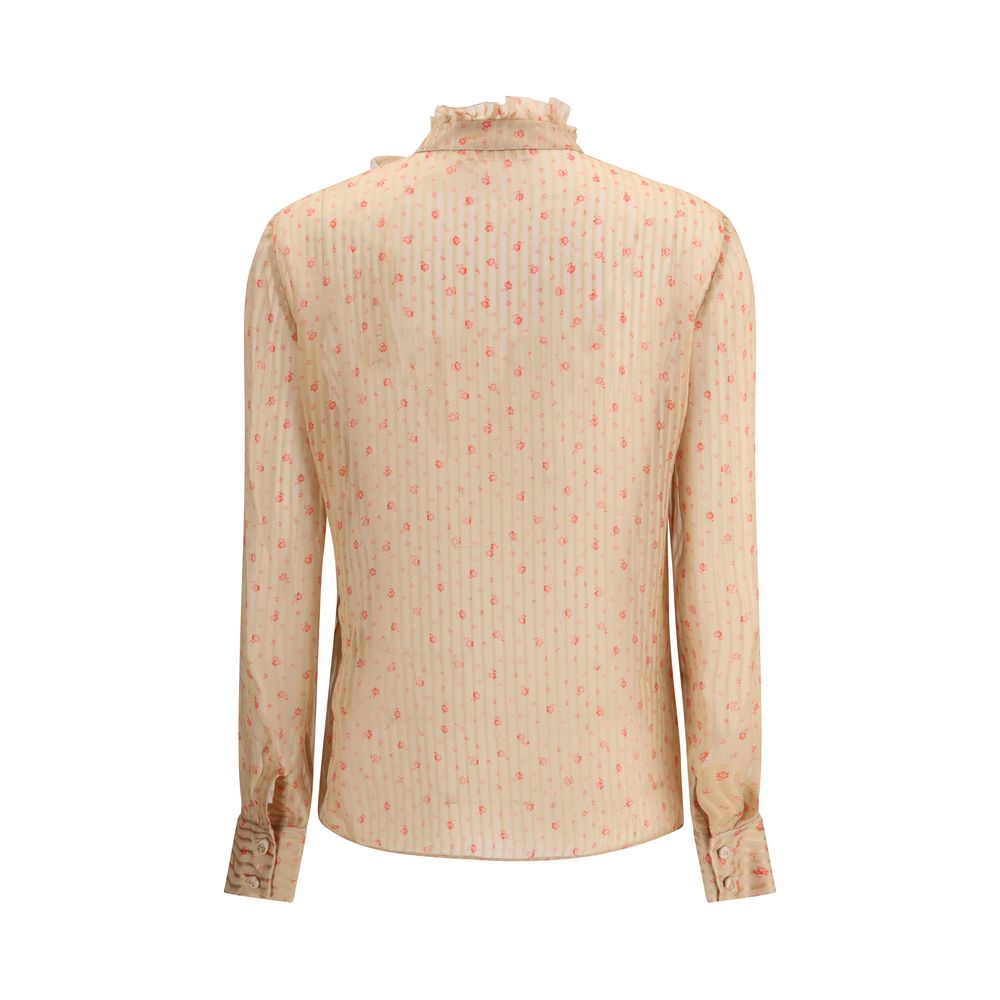 Rouches Seidenbluse