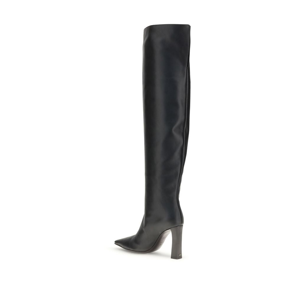 Extra hohe Lederstiefel