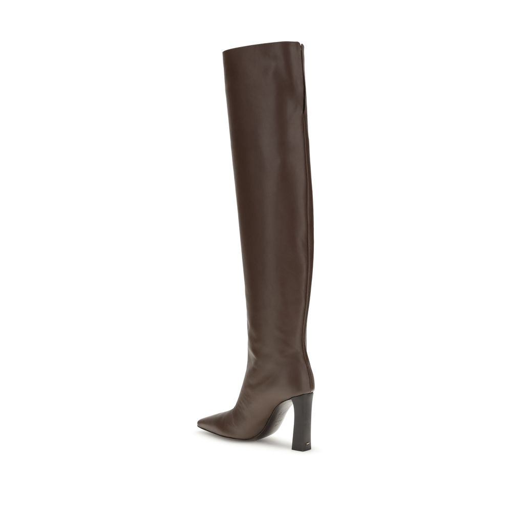 Extra hohe Lederstiefel