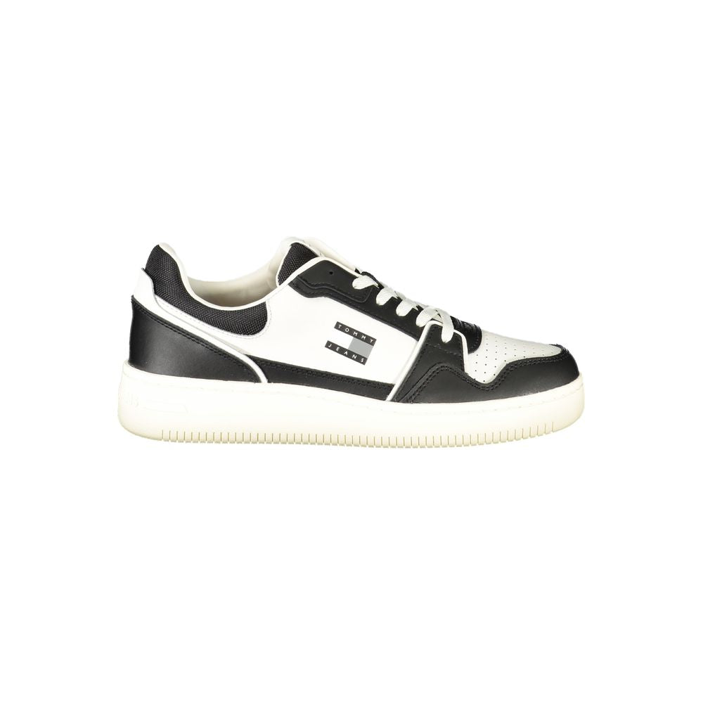 Schwarze Leder Herren Sneaker