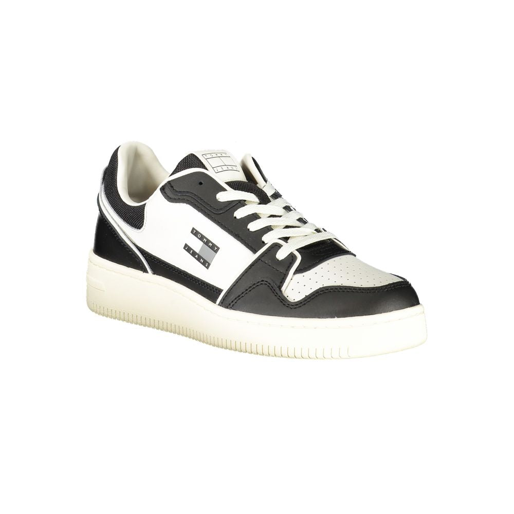 Schwarze Leder Herren Sneaker