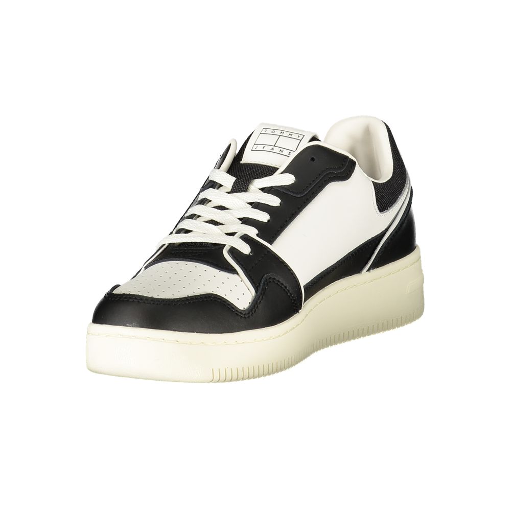 Schwarze Leder Herren Sneaker