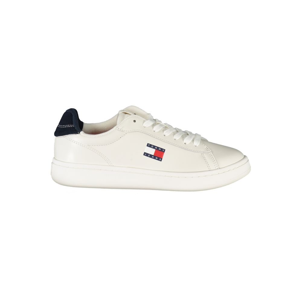 Weiße Leder Damen Sneaker