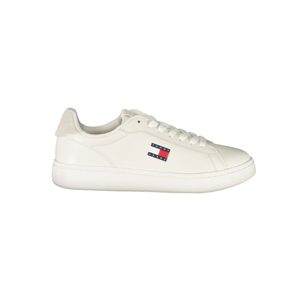 Weiße Leder Damen Sneaker