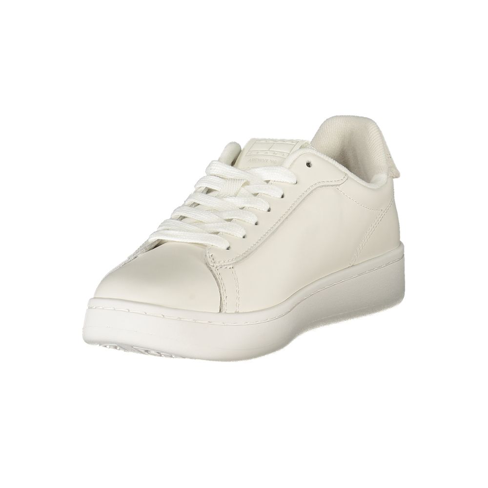 Weiße Leder Damen Sneaker