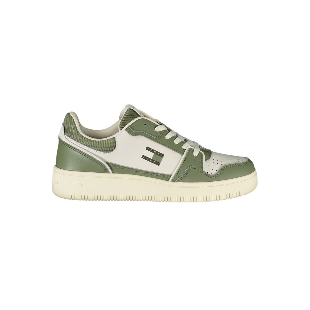 Grüne Leder Herren Sneaker