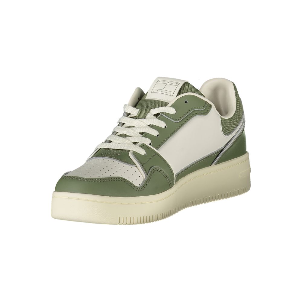 Grüne Leder Herren Sneaker