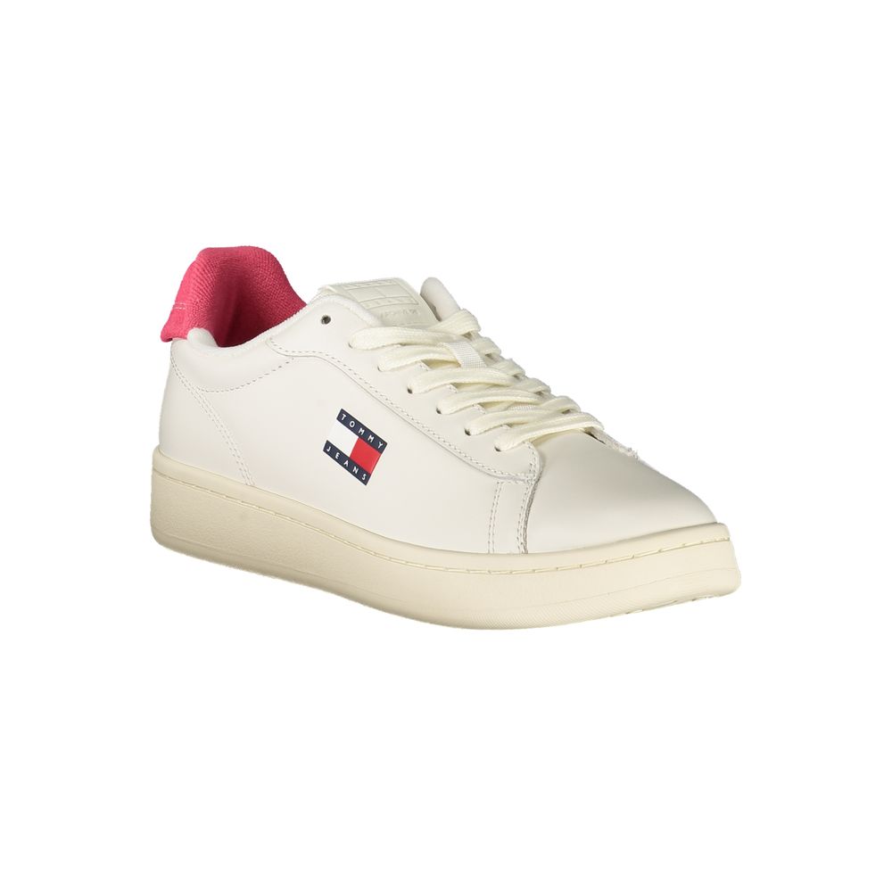 Weiße Leder Damen Sneaker