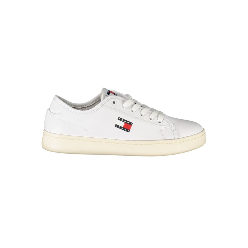 Weiße Leder Damen Sneaker