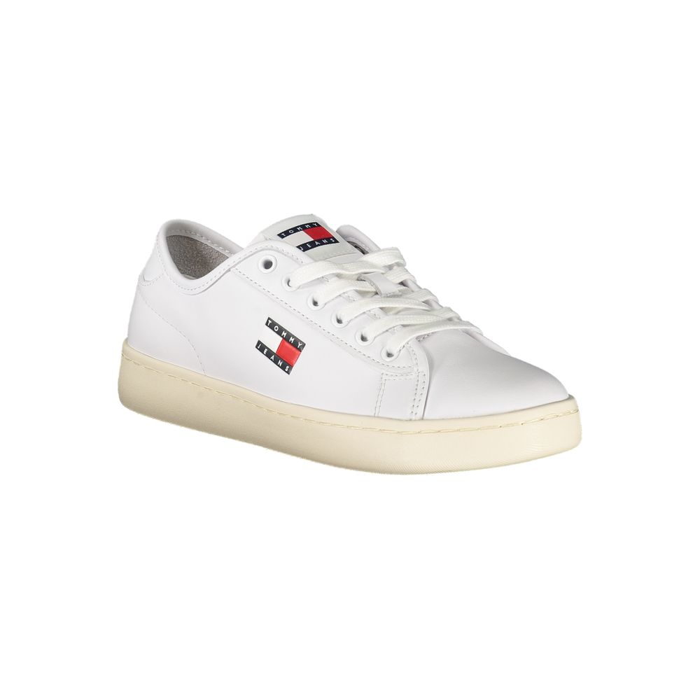 Weiße Leder Damen Sneaker