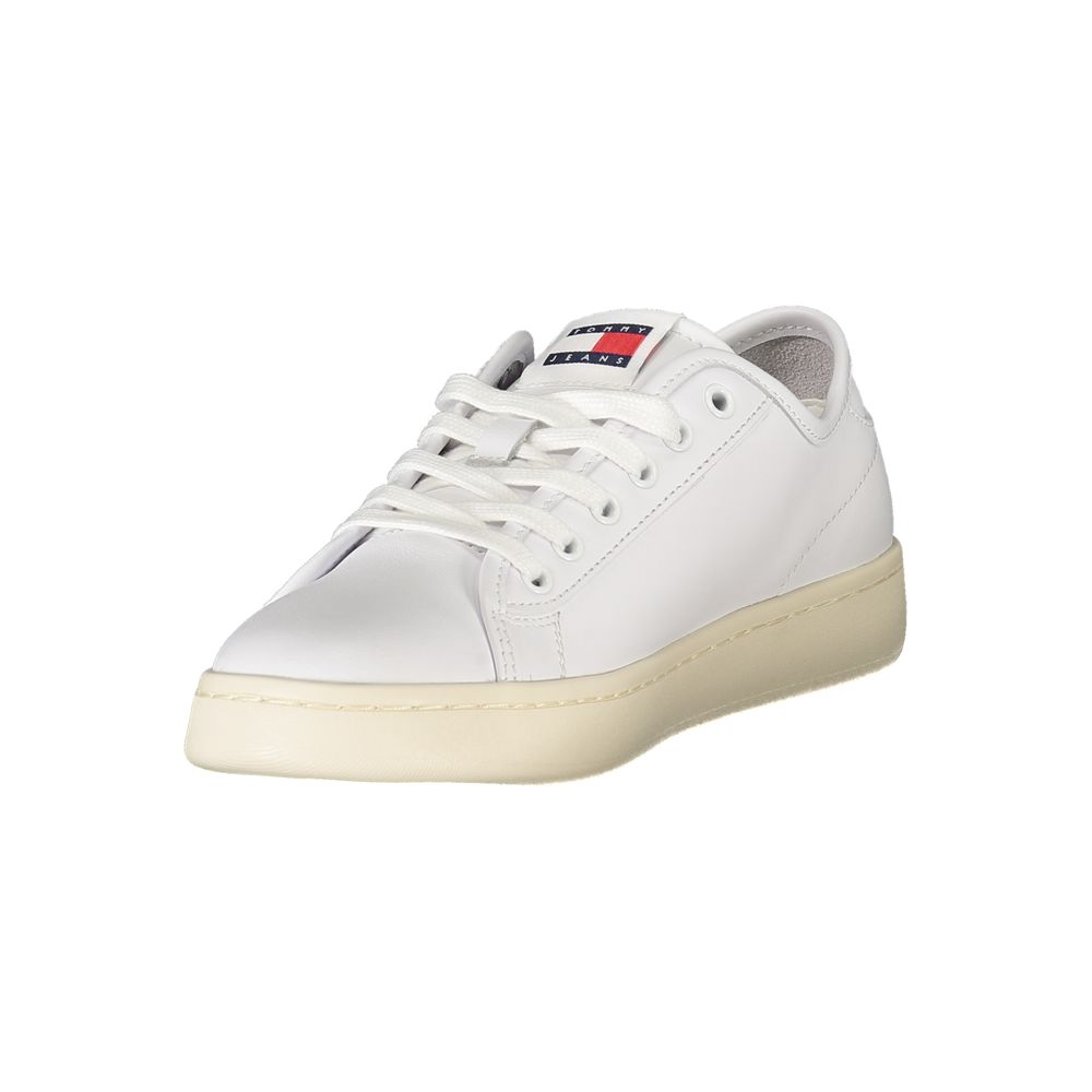 Weiße Leder Damen Sneaker