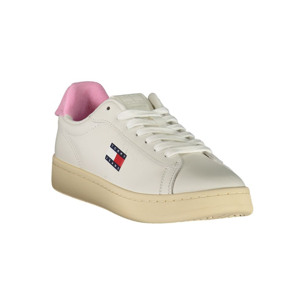 Weiße Leder Damen Sneaker