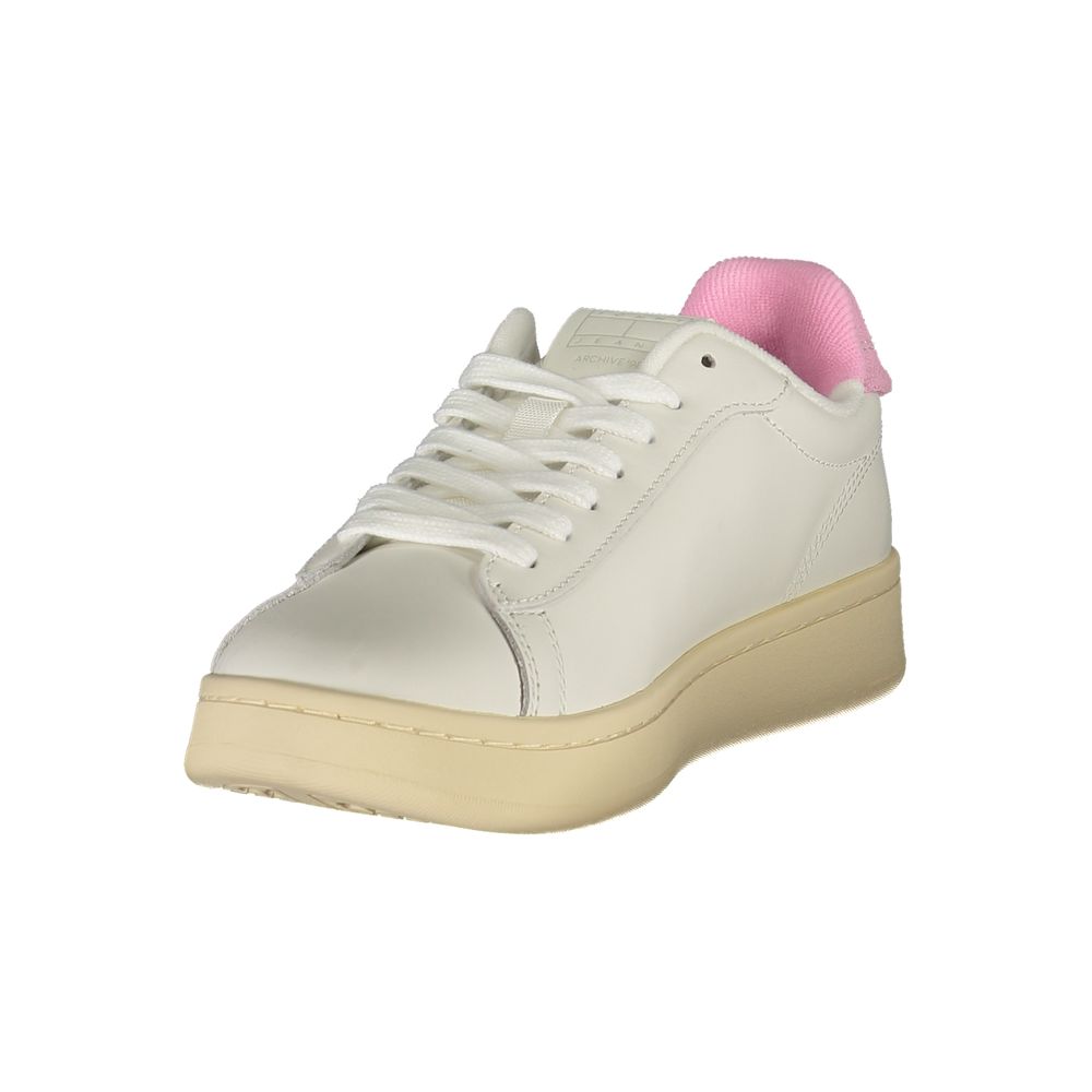 Weiße Leder Damen Sneaker