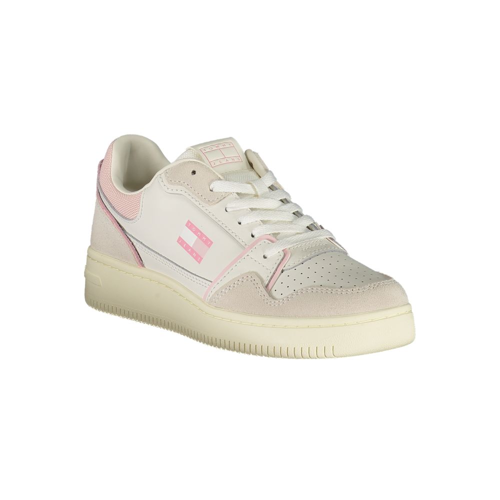 Weiße Leder Damen Sneaker