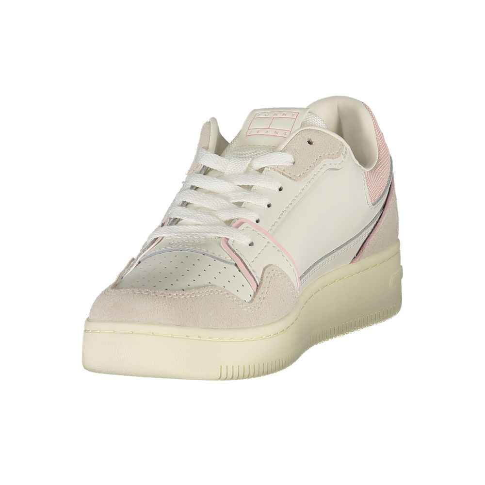 Weiße Leder Damen Sneaker