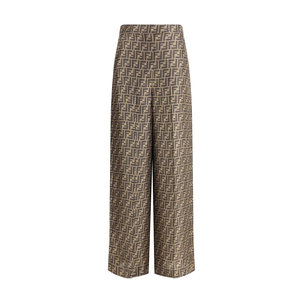 Seidenhose mit Monogrammmuster