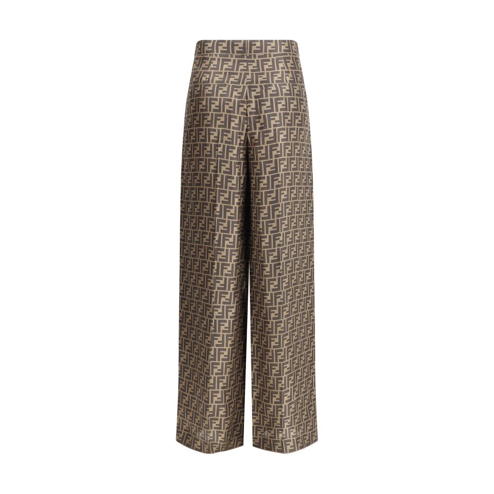 Seidenhose mit Monogrammmuster
