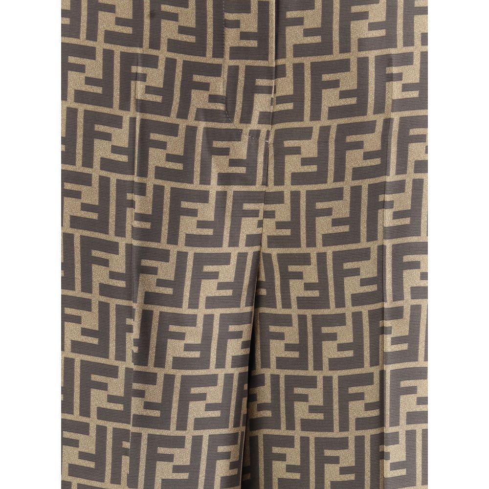 Seidenhose mit Monogrammmuster
