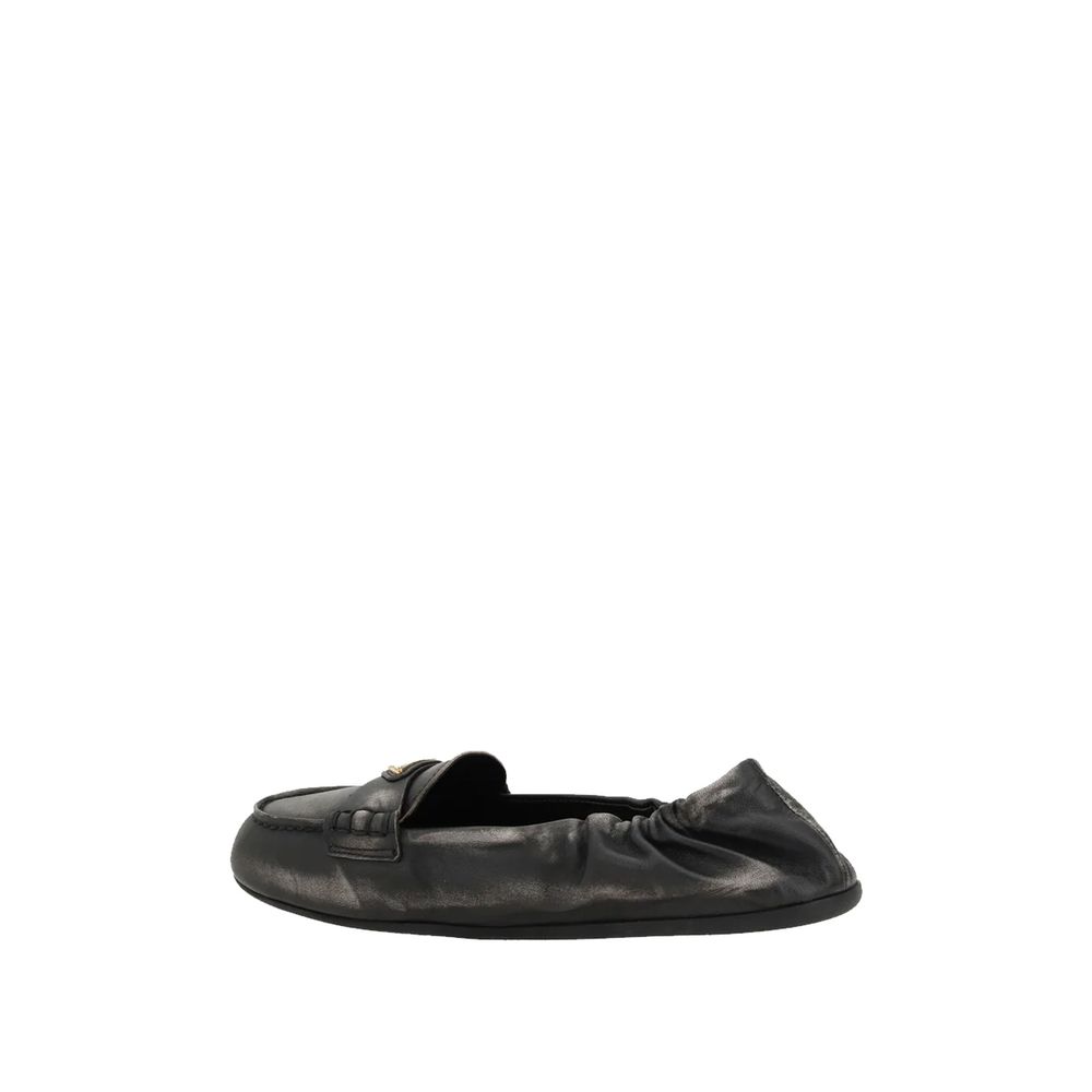 Loafer aus Leder mit Vintage-Effekt