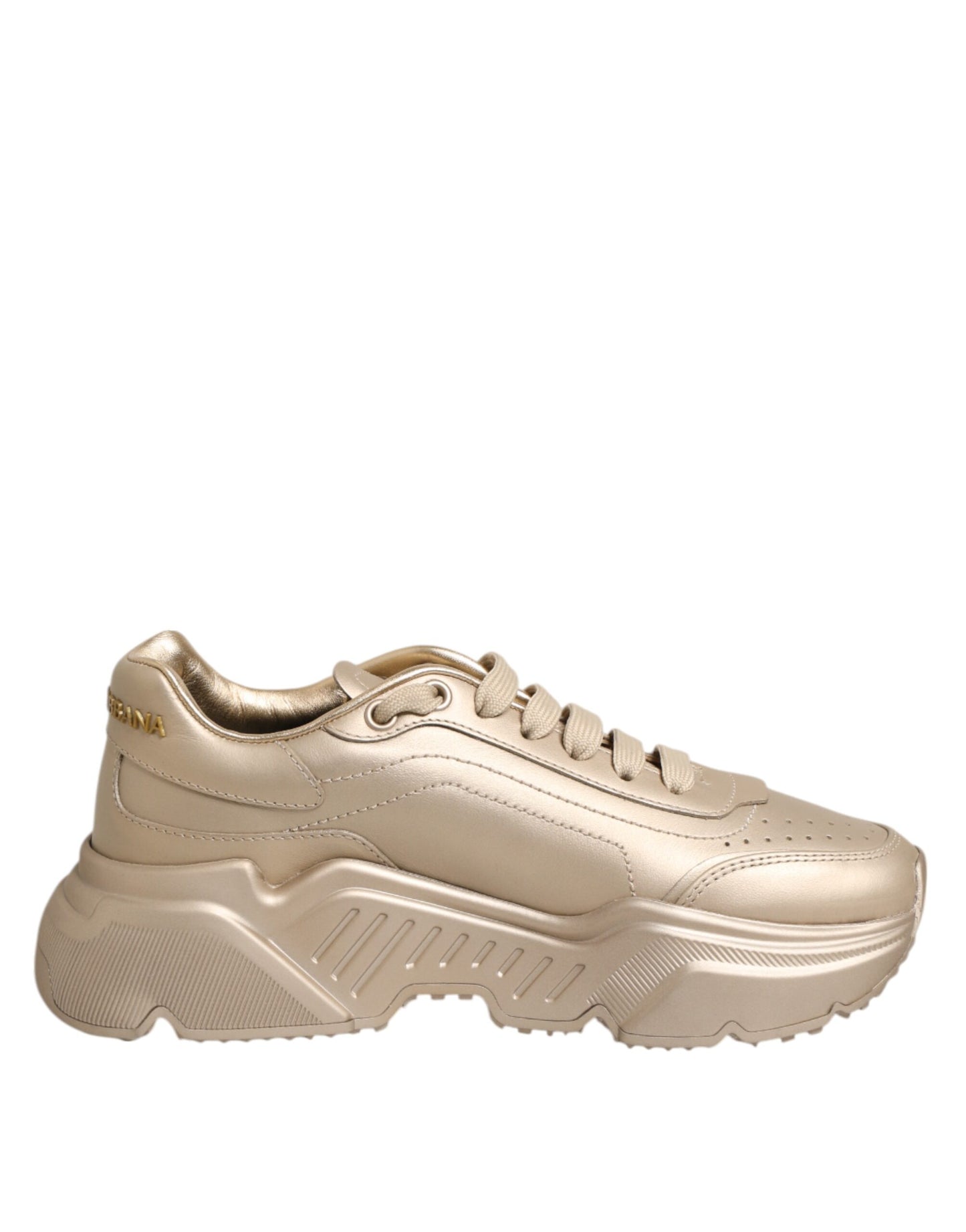 Goldene Leder-Daymaster Sneaker für Damen