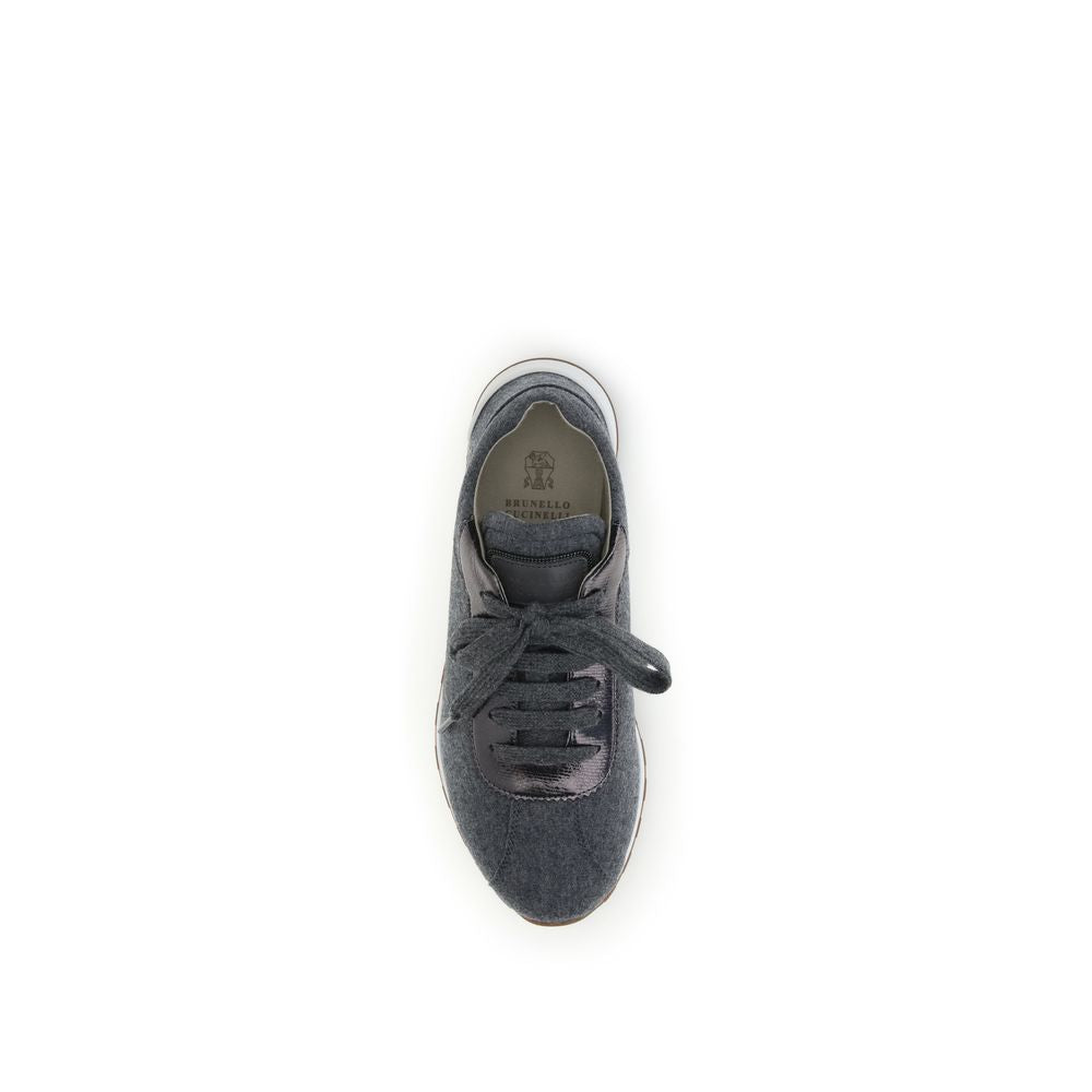 Virgin wool flannel Sneakers