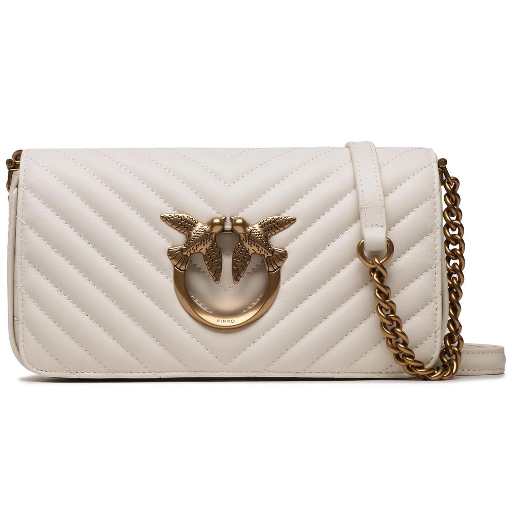White Calfskin Crossbody Bag