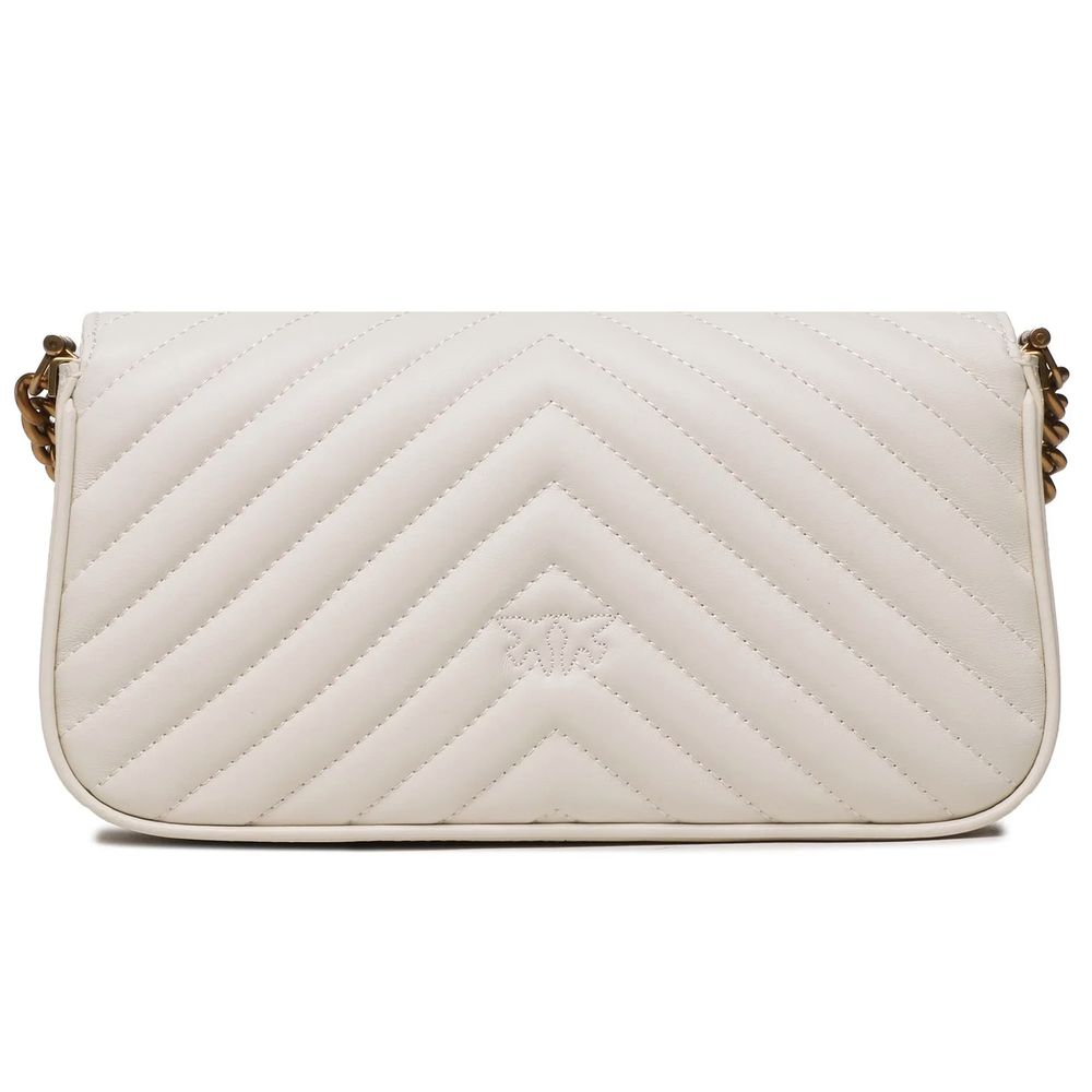 White Calfskin Crossbody Bag