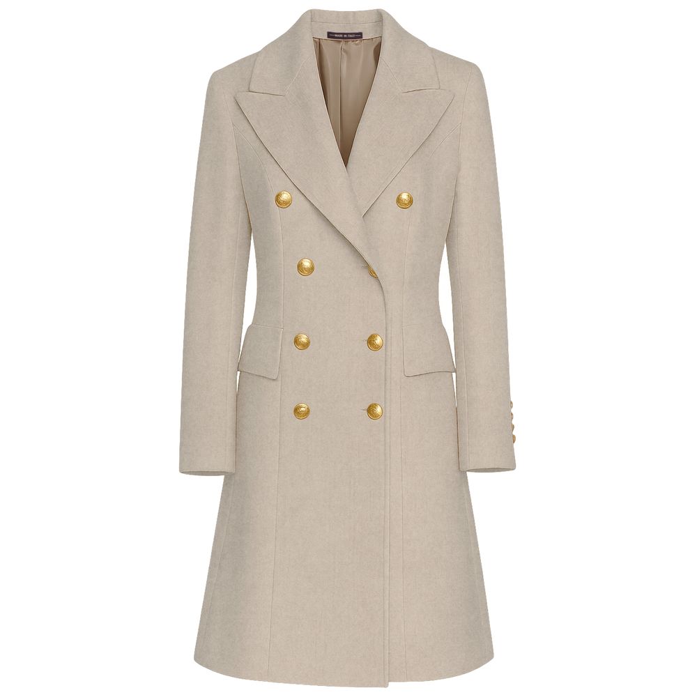 Beige Wool Jackets & Coat