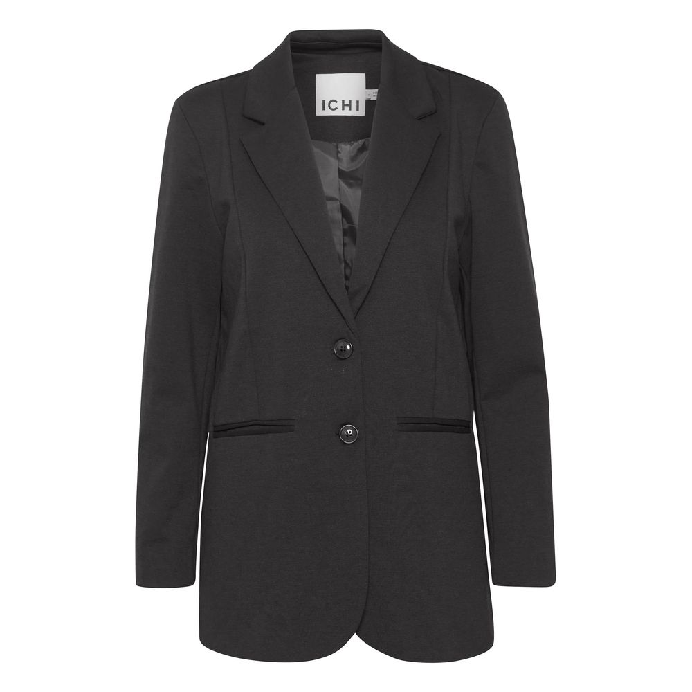 Schwarzer Blazer aus recyceltem Polyester