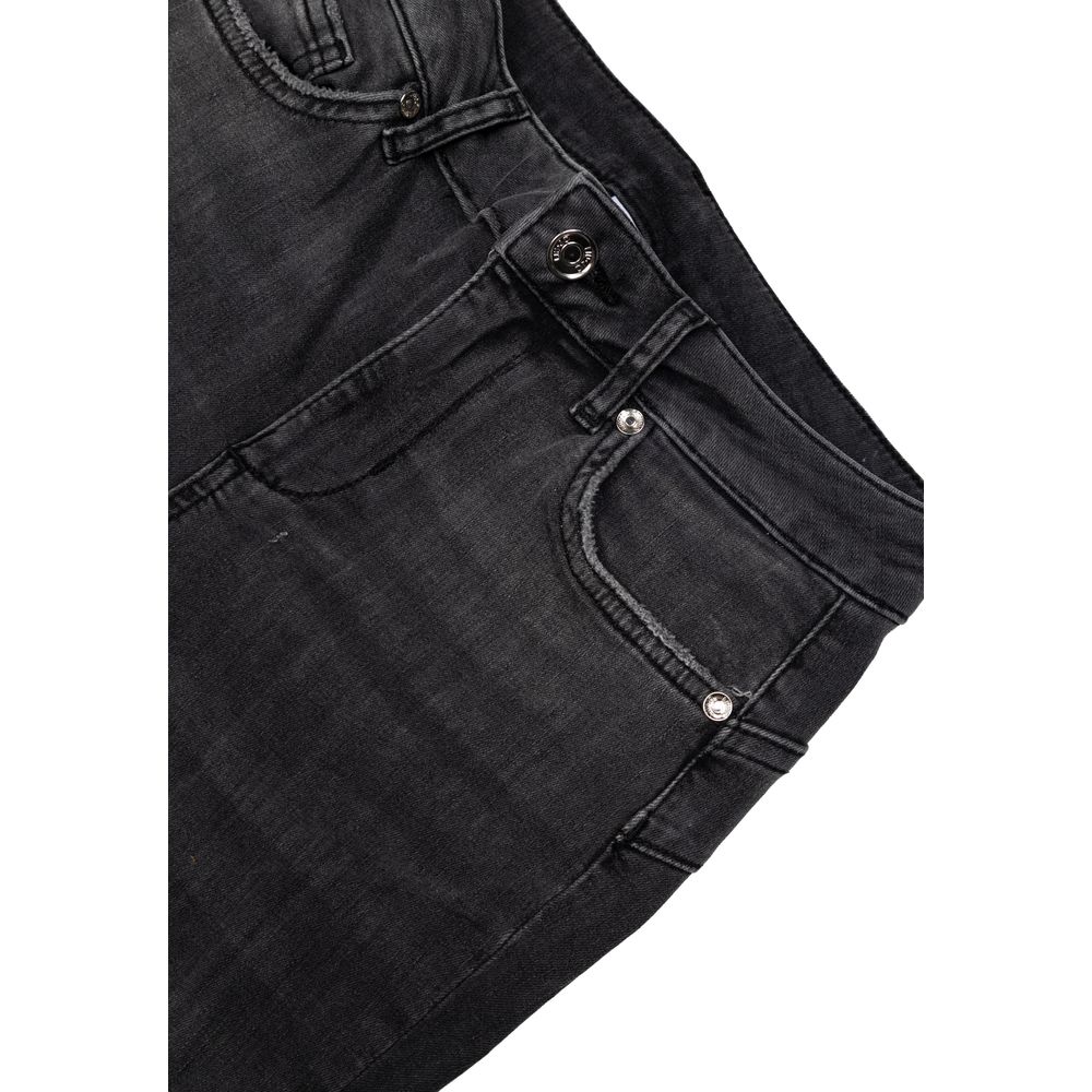 Black Cotton Skinny Jeans