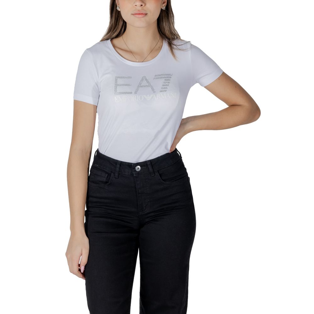 Weißes Baumwoll-T-Shirt