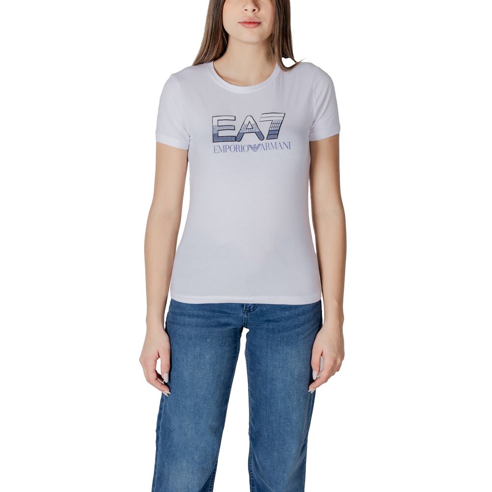 Weißes Baumwoll-T-Shirt