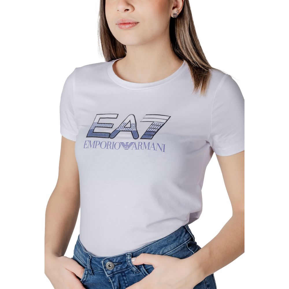 Weißes Baumwoll-T-Shirt