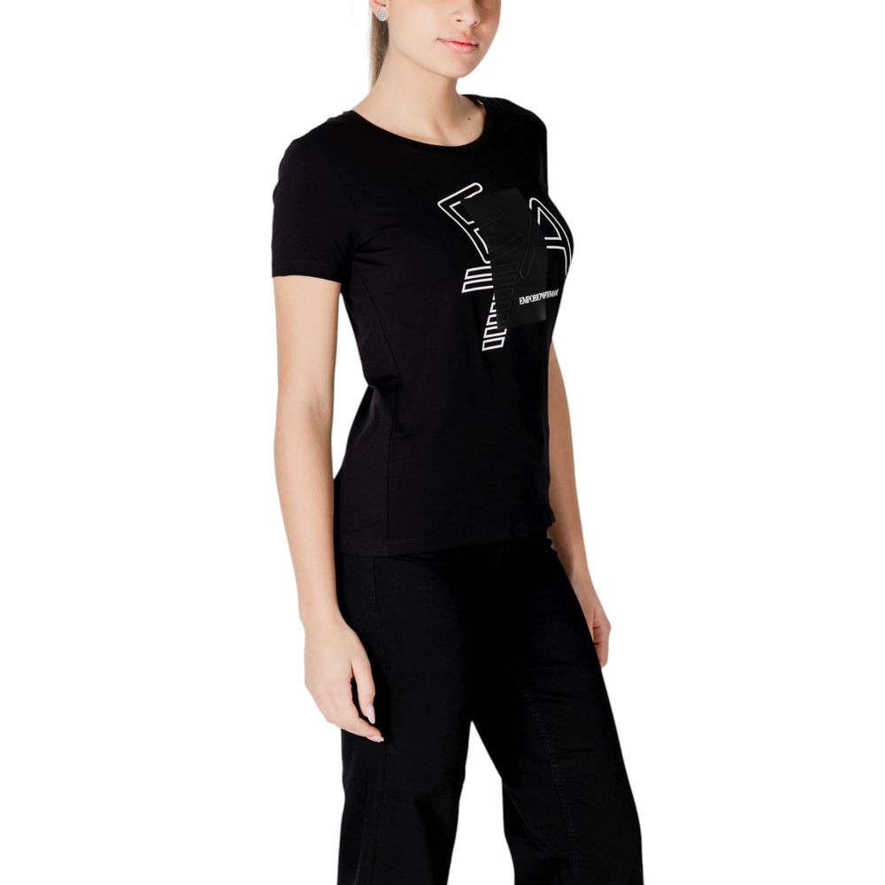 Schwarzes Baumwoll-T-Shirt
