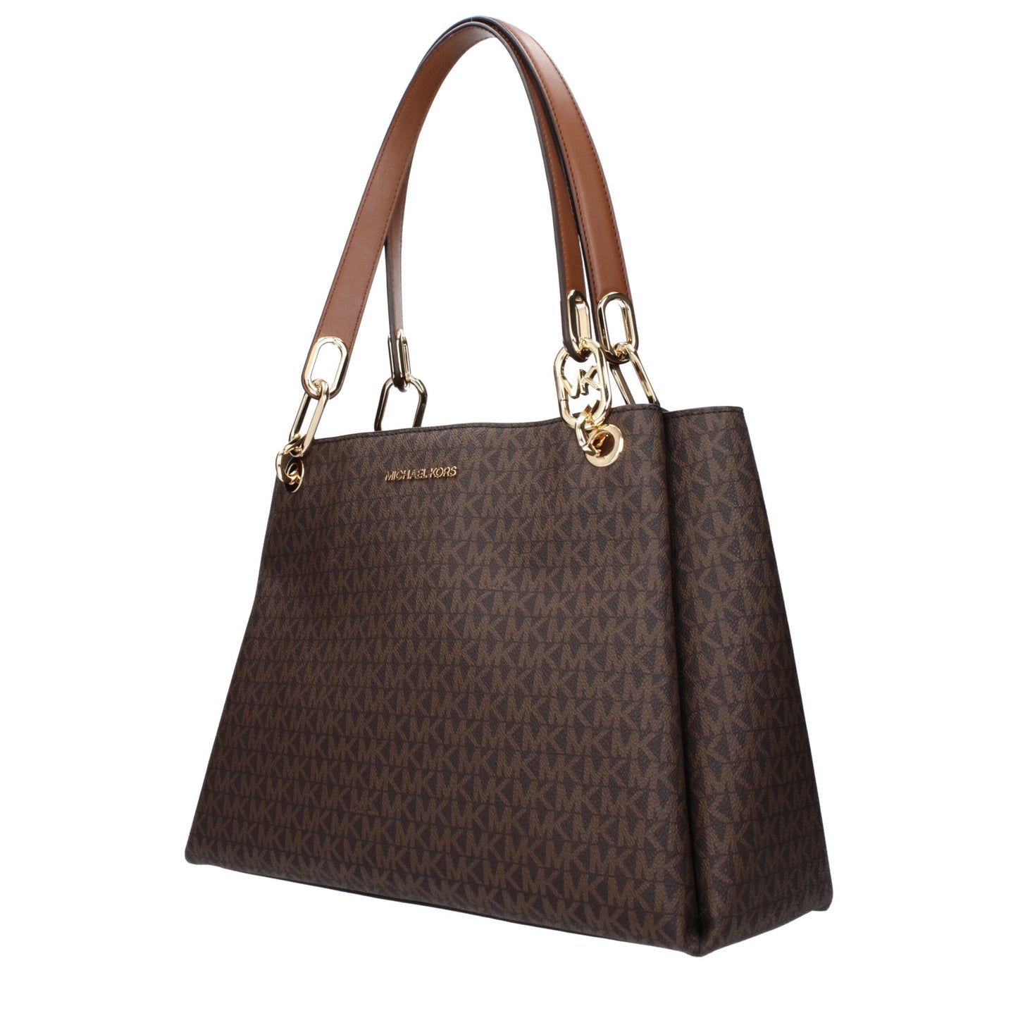 Brown Fabric Shoulder Bags