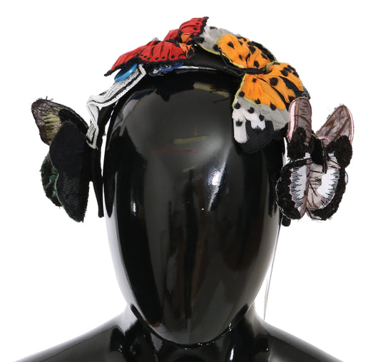 Tiara Blumen Schmetterling Pailletten Diadem Stirnband