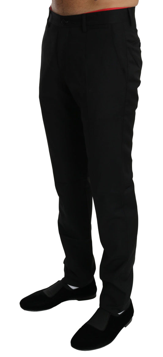 Schwarze formelle Herrenhose aus Wolle