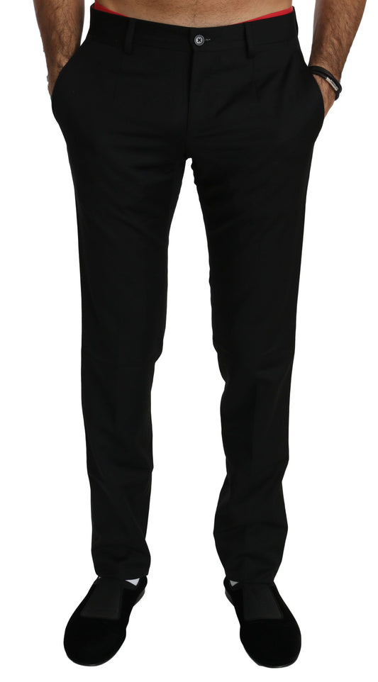 Schwarze formelle Herrenhose aus Wolle