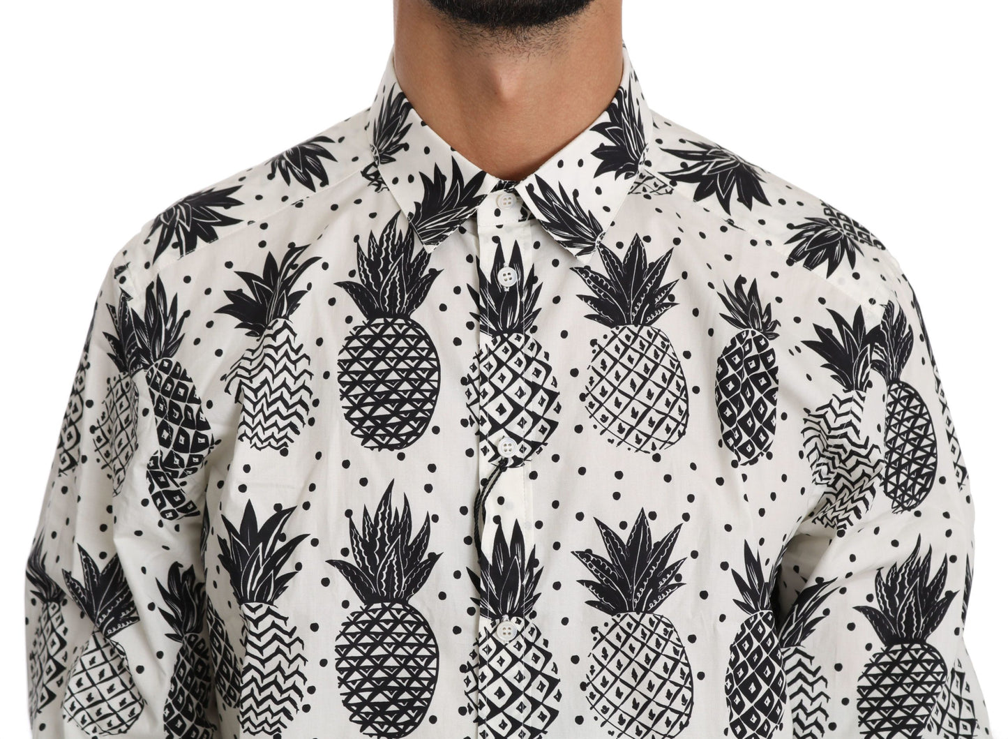 Weißes Ananas-Baumwoll-Top