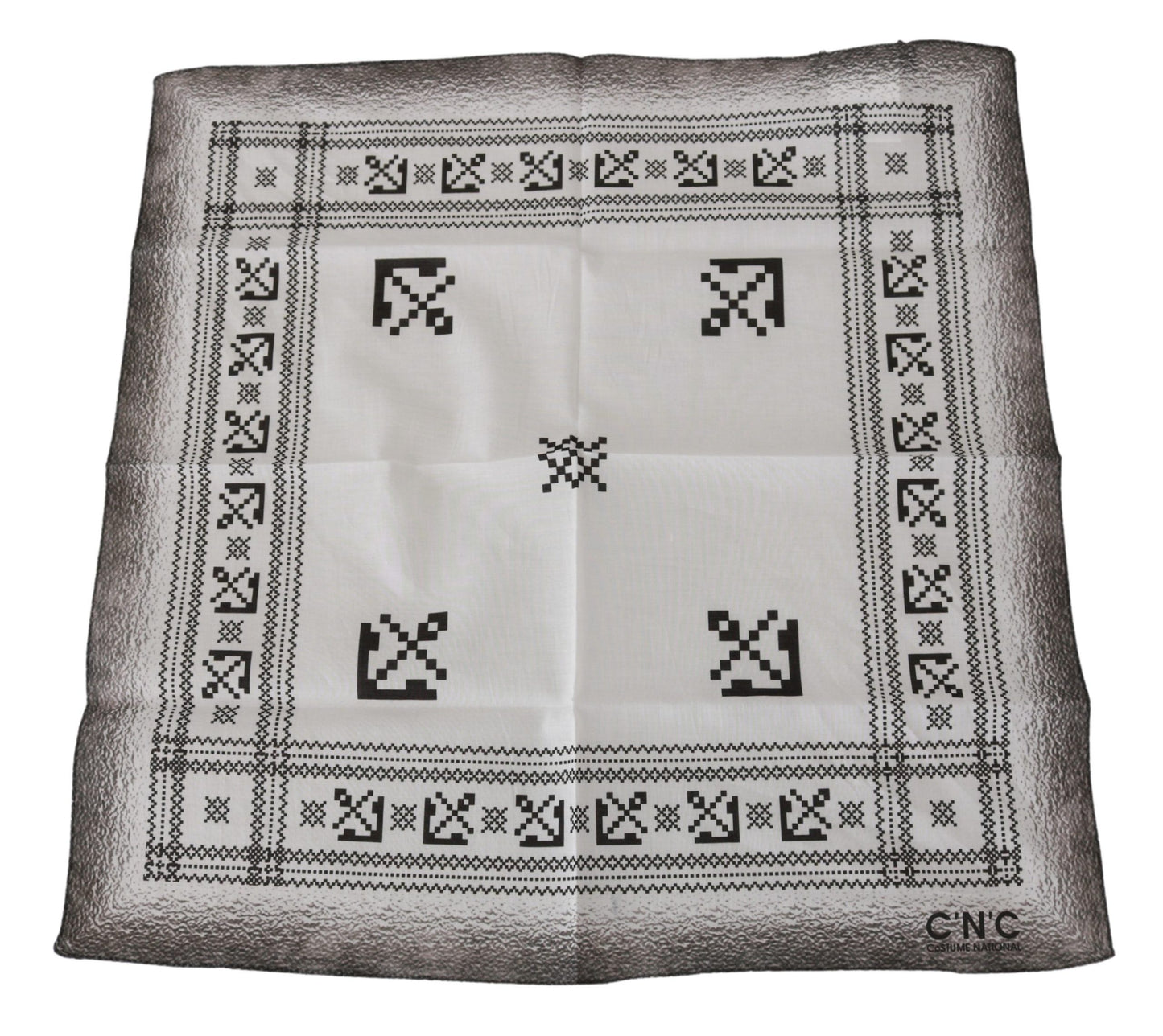 Weißer bedruckter Bandana-Baumwollschal